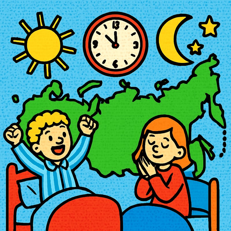 Russia spans 11 time zones.