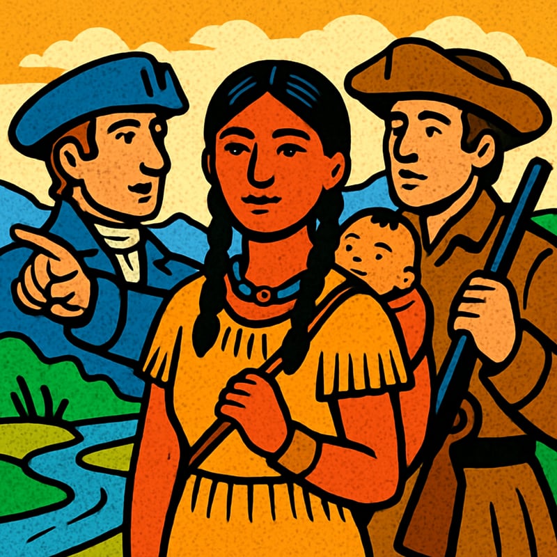 Sacagawea guided Lewis and Clark across North America with a baby on her back.
