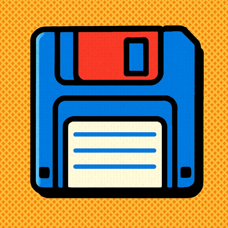 The save icon on your apps is a tiny picture of a floppy disk.