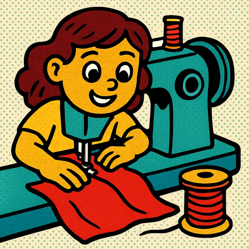 A sewing machine can stitch in minutes what would take a human hours.