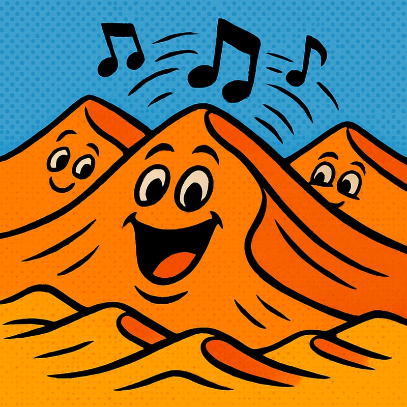 Some sand dunes hum and boom when they slide.
