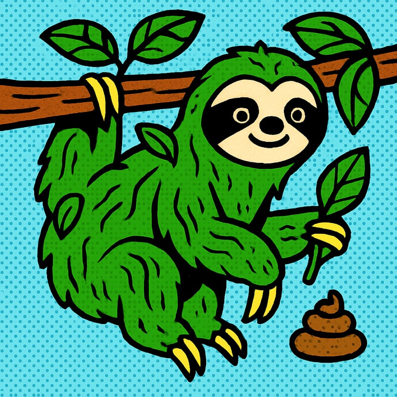 Sloths are so slow that algae grows on their fur.