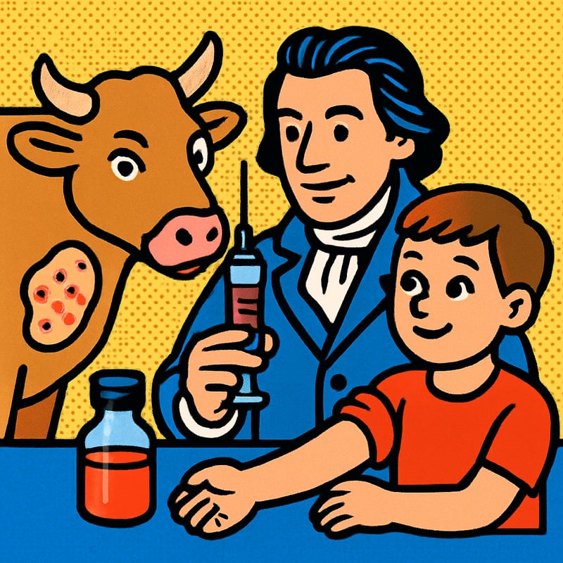The world's first vaccine was made from cow blisters.
