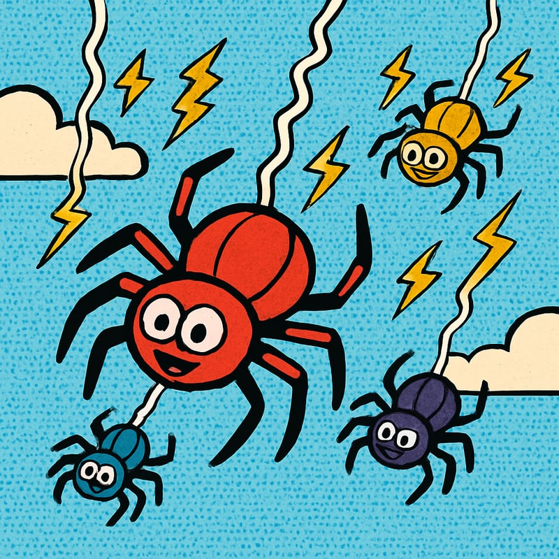 Spiders fly through the sky using electricity.