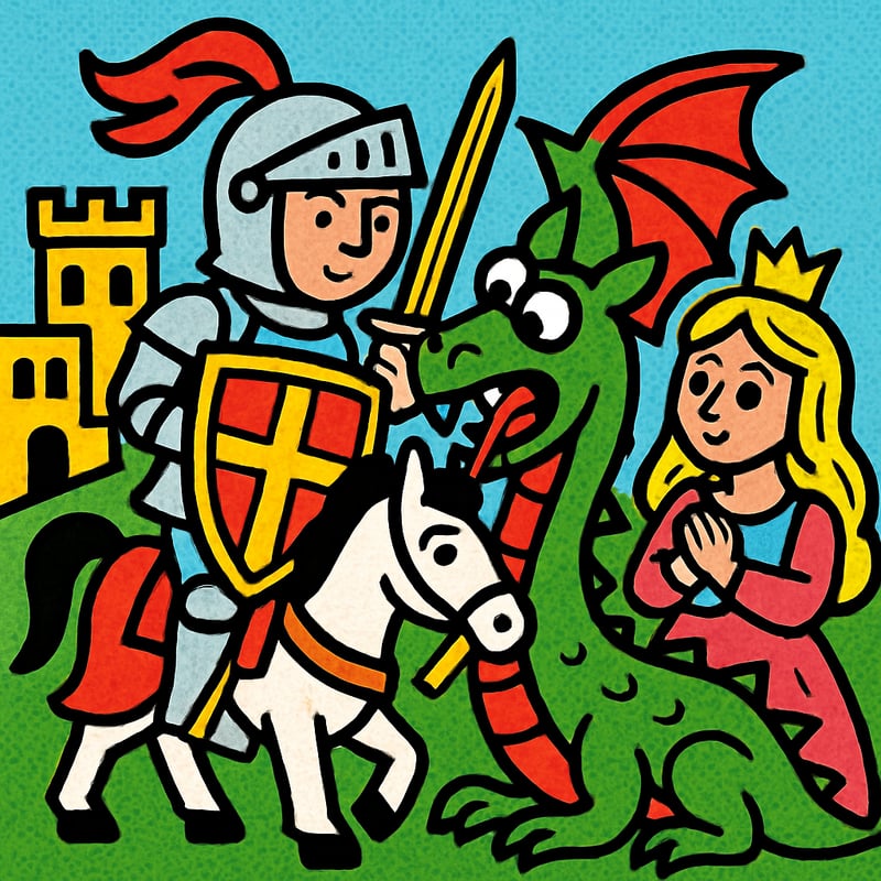 According to legend, Saint George killed a dragon to save a princess.