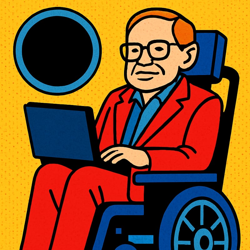 Stephen Hawking studied black holes for 55 years using only his mind.