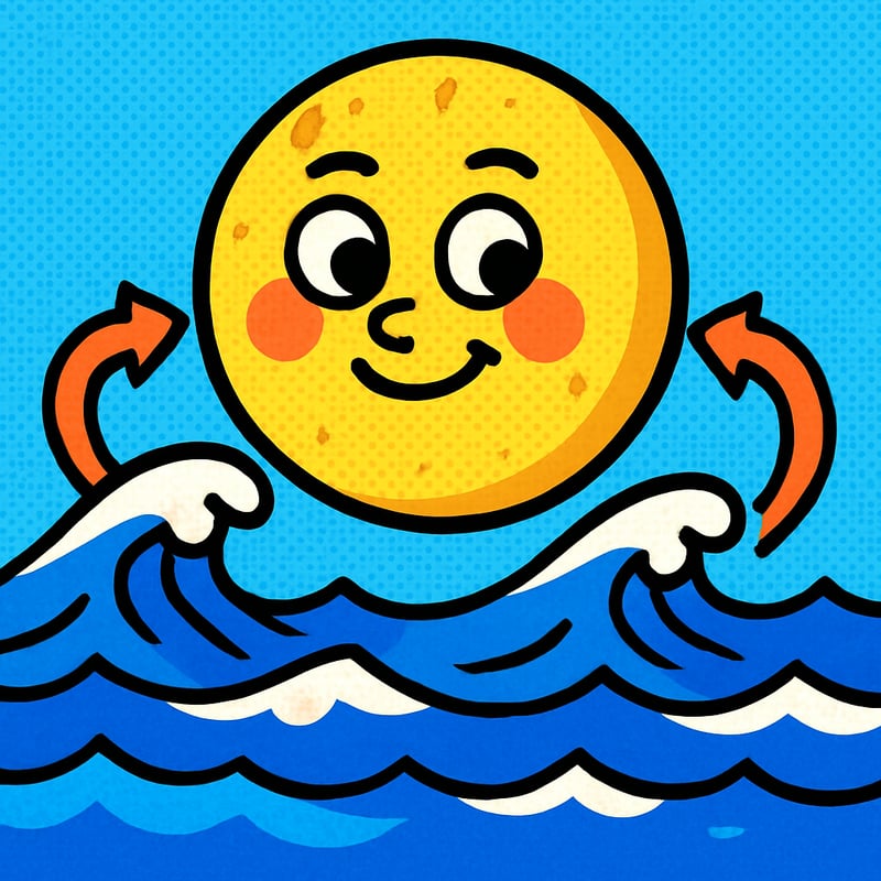 The Moon pulls the ocean toward it - which is what causes tides.