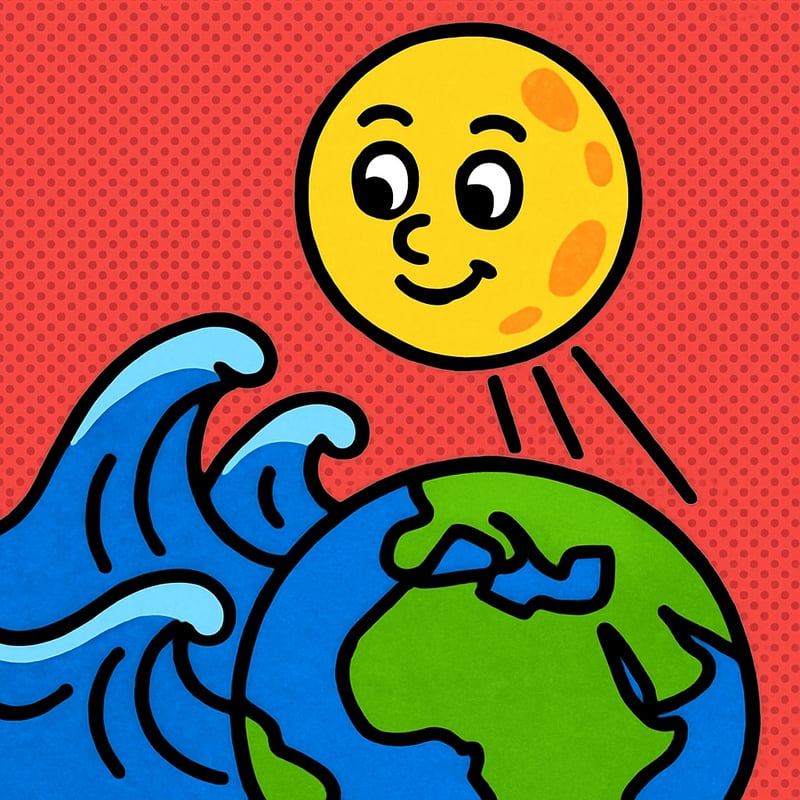 The Moon pulls our oceans toward it twice a day.
