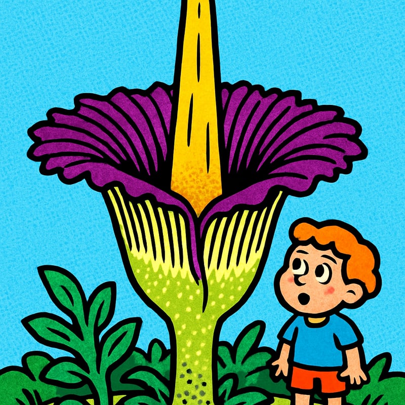 The titan arum is called the "corpse flower" because it smells like rotting meat.