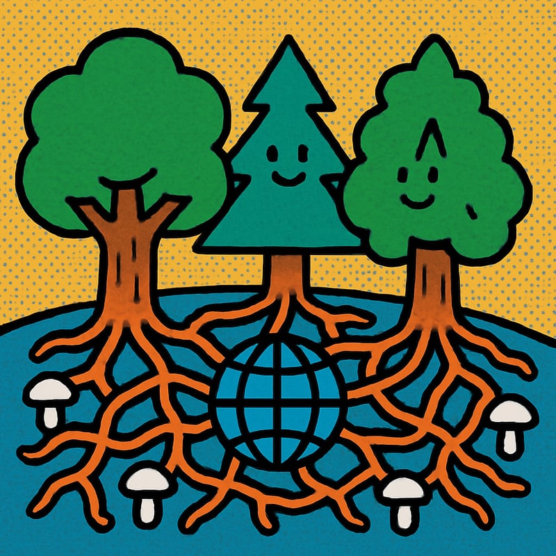 Trees can send messages to each other through underground fungus networks.