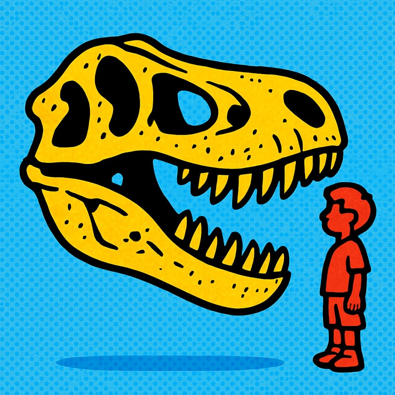 A T. rex skull alone is 5 feet long.