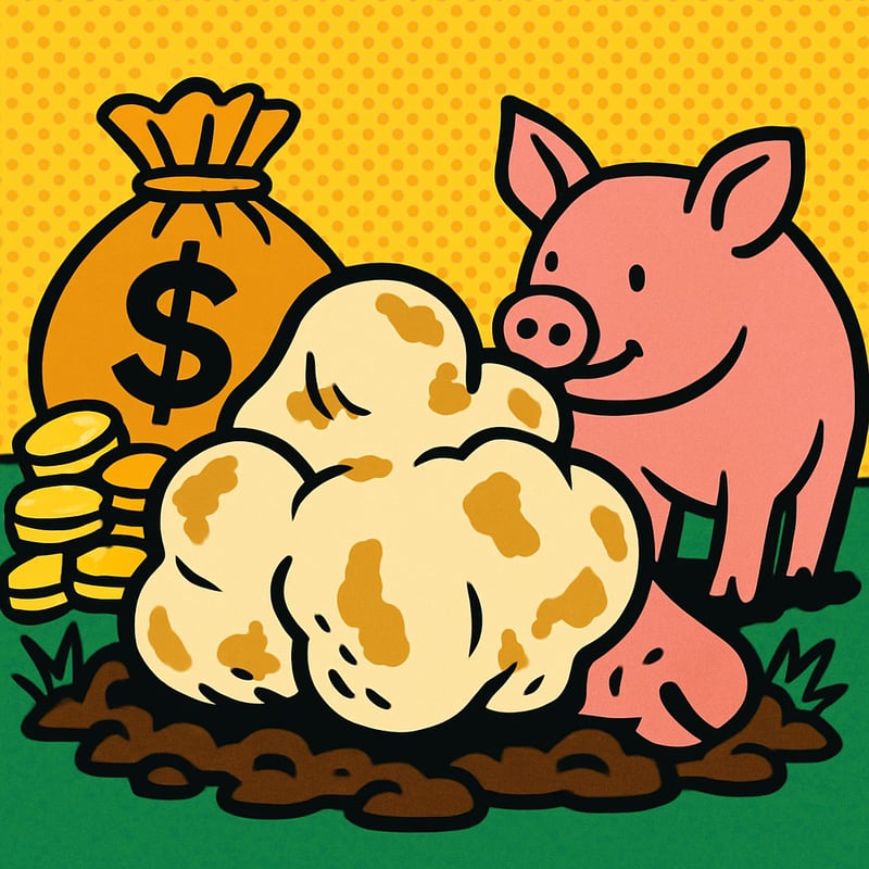 White truffles can cost more than gold by weight.