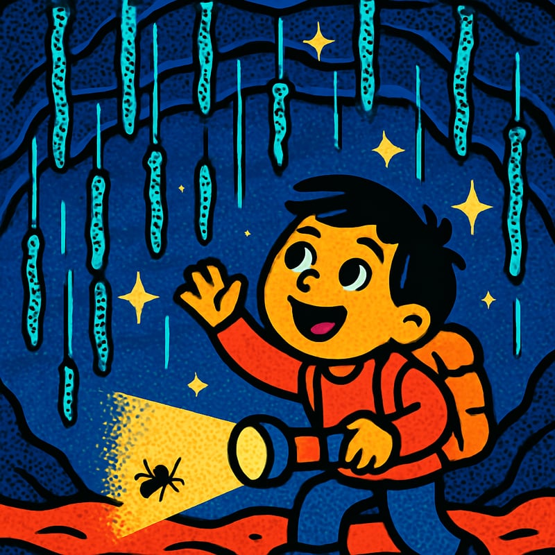 New Zealand has caves with ceilings that glow like the night sky.