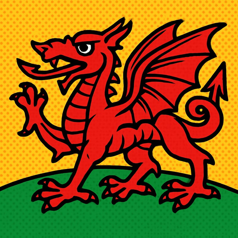 Wales has a red dragon on its national flag.