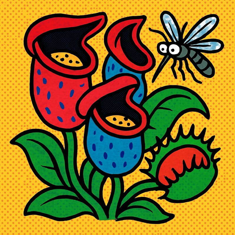 Carnivorous plants eat insects to steal their nitrogen.