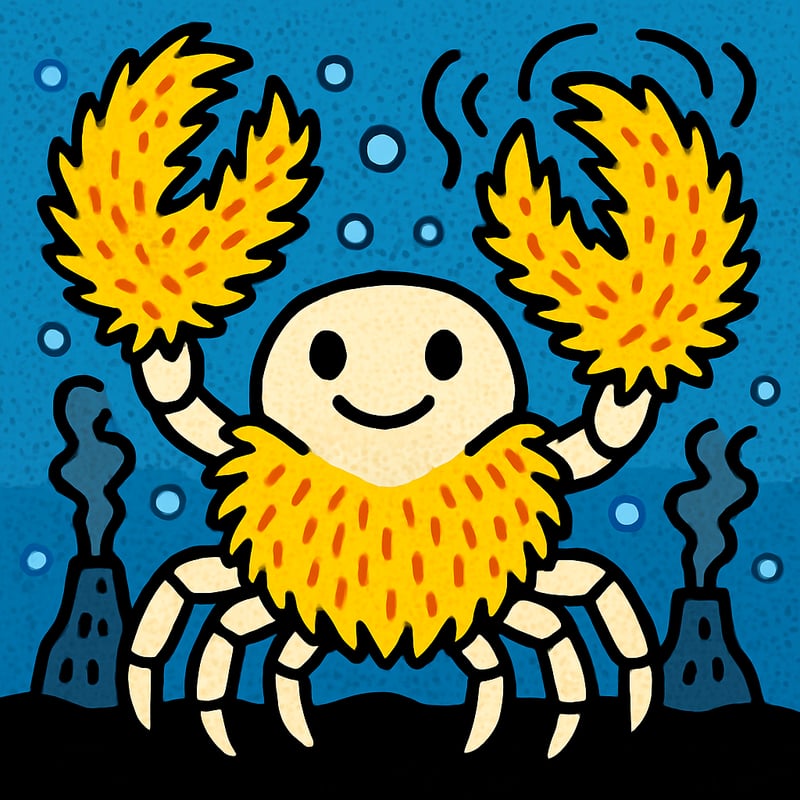 Yeti crabs farm bacteria on their own fuzzy arms.